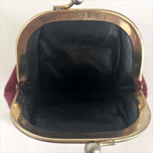 FERRAGAMO Red Leather Bag Charm & VALENTINO Vintage Coin Kiss Lock Pouch - Picture 10 of 11